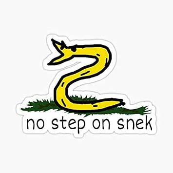 WSQ No Step On Snek Gadsden Dont Tread On Me Vinyl Sticker Decal - 5 Inches - for Car Truck SUV Van Window Bumper Wall Laptop Tablet Cup Tumbler and Any Smooth Surface