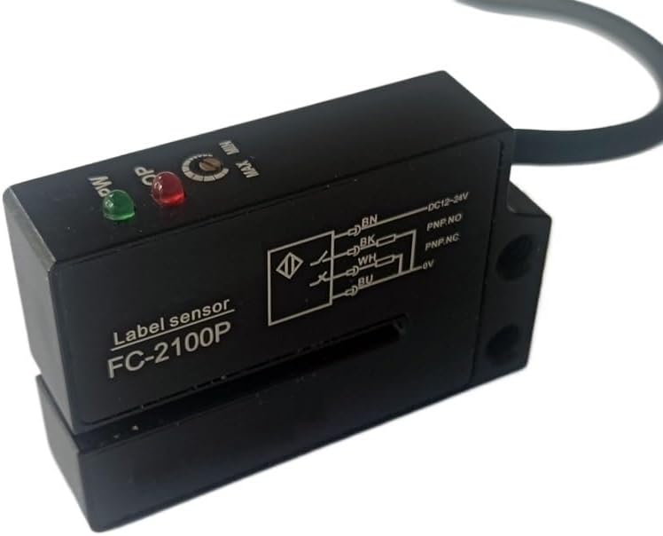 Optical Label Sensor FC-2100P FC-2100, FC-2600 NPN 12-24VDC, 4-Wires 2M Cable Labeling Machine Sensor
