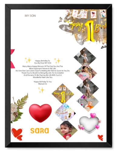 Image of A4 Size Photo Frame For Home and Office Decoration | 8x12 Inches (Black), Rectangular, Black, 22