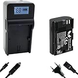 SK Akku kompatibel mit Canon LP-E6P 2600mAh + Speed Charger LP-E6NH LP-E6N LP-E6 für Canon EOS R5 Mark II R5 II R6 II R7 6D 90D - 8k-fähig