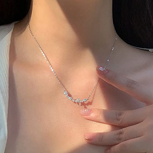 Bijoux de tempérament délicat avec collier fleur sourire S925 - 3