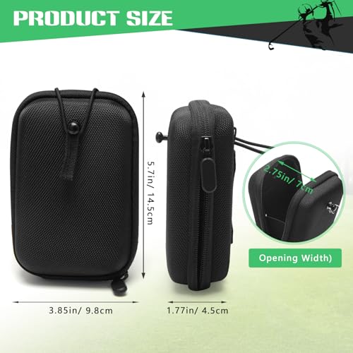 Anglekai Golf Rangefinder Hard Shell Case, Hard Golf Rangefinder Case Universal Range Finder Carry Bag for Most Rangefinders (Black)