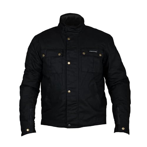 Image of RKsports backstage black/brown wax motorcycle motorbike jacket (UK, Alpha, XL, Regular, Regular, black)