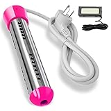 Immersion Heater | Submersible Water Heating with Full Stainless-Steel Guard and Thermostat| Heats 5 Gallons of Water in Minutes | Great for Small Bath Tub/Inflatable Swimming Pool U.S. Version