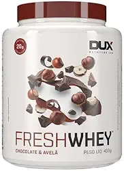Suplemento em Pó Fresh Whey 3w Conc. Isolado Hidrolisado Chocolate belga e Avela 450g - Dux Nutrition