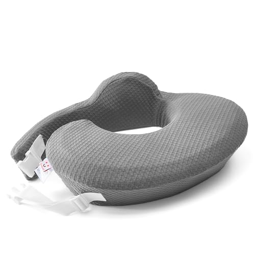 QSTEHEML Nursing Pillow for Breastfeeding - Adjustable Breastfeeding Pillows for Women with More Support & Removable Cover, Baby Feeding Pillow for Newborn Moms and Baby Essentials,Grey