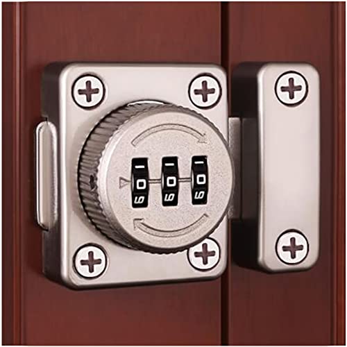Locker Lock 3 Sets of Figures Lock Cabinet Door Password Lock Mechanism Combination Rotary Lock Mechanical Password Door Lock for Gym Locker Lock