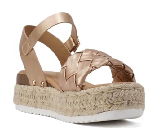 Image of Soda CLIP ~ Women Open Toe Ankle Strap Platform Espadrille Sandal