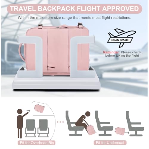 Image of Large Travel Backpack for Women Airline Approved Carry on Backpack for Airplanes Mochila De Viaje Personal Item Travel Bag Spirit Airlines Personal Item Bag 18x14x8 Backpack for Traveling on Airplane