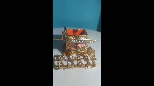 Pink Telephone Figurines Enameled Telephone Trinket Box on Amazon Live