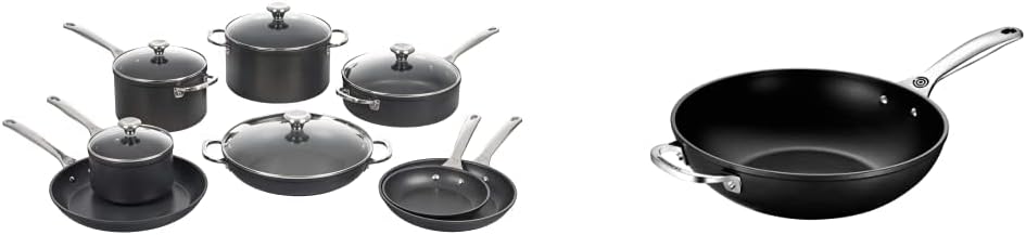 Le Creuset Toughened Nonstick PRO Cookware Set, 13pc & Toughened Nonstick PRO Stir Fry Pan, 12"