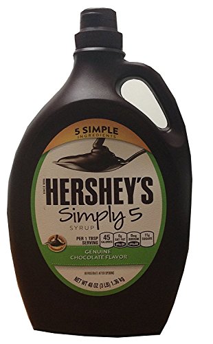 Hershey's Simply 5 Syrup 5 Simple Ingredients Genuine Chocolate Flavor 48 Oz (3 Lbs) Bottle