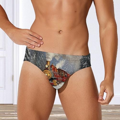 Vintage Steam Train Mens Swim Briefs Quick Dry Triangle Trunks Swimsuit Swimming Bikini Swimwear4