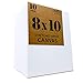 milo Stretched Artist Canvas | 8x10 inch | Value Pack of 10 Canvases for Painting, Primed & Ready to Paint Art Supplies for Acrylic, Oil, Mixed Wet Media, & Pouring, 100% Cotton with Wood Frame