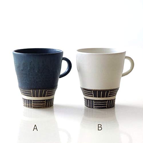 ギギliving  瀬戸焼 和モダン 彫り線マグ