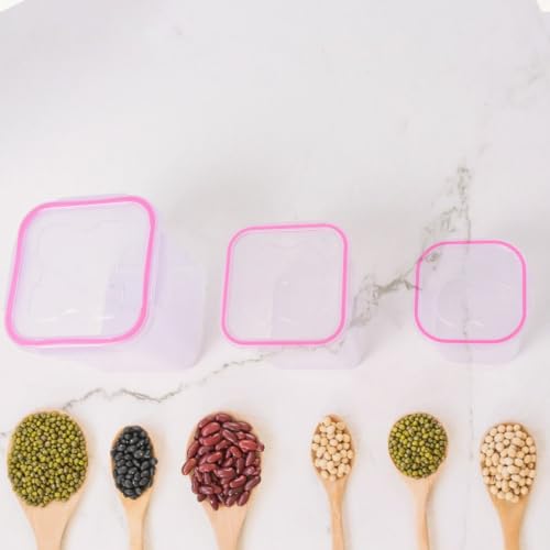 Image of Pack of 2Kitchen Storage Container Set - Food Grade Plastic with Air Seal Lock Lid - Ideal for Grocery, Spices, Dry Fruits - 3-Piece Set (1500ml, 1000ml, 500ml)