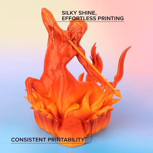 Image of Polymaker Panchroma Gradient Silk Fire PLA 3D Printing Filament 1.75mm 1kg, Smooth Color Transitions, Shiny Silk Finish, High Speed Printing, Ideal for Home Decor, Toys, Cosplay, Miniatures & Gifts
