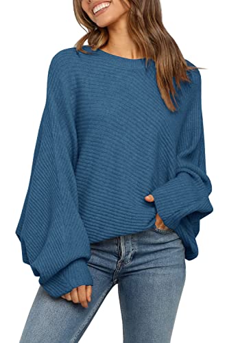 Image of Mafulus Womens Oversized Sweater Fall Winter Slouchy Pullover Jumper Tops
