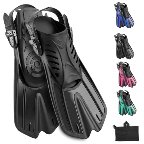 Diving fins Snorkeling Gear for Adults Snorkel fins ，Swim fins Open, Adjustable, Men, Women, Children, Swim Flippers