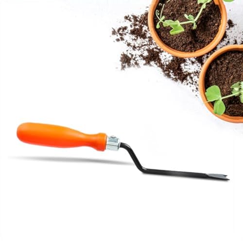 Image of Cinagro Hand Weeder - 1 Pc (Orange Handle, Black Blade) Weed Remover Agriculture Tool for Gardens, Weeding Tool for Terrace Garden, Durable Hand Weeder for Garden Plants Weeder for Lawn