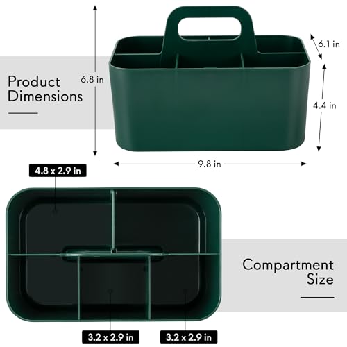 Image of Tiawudi Multipurpose Caddy Organizer, Plastic Caddy with Handle, Stackable Desk Organizer for Stationery, Marker and Pencil, Office Supplies Organizer, Dorm Caddy