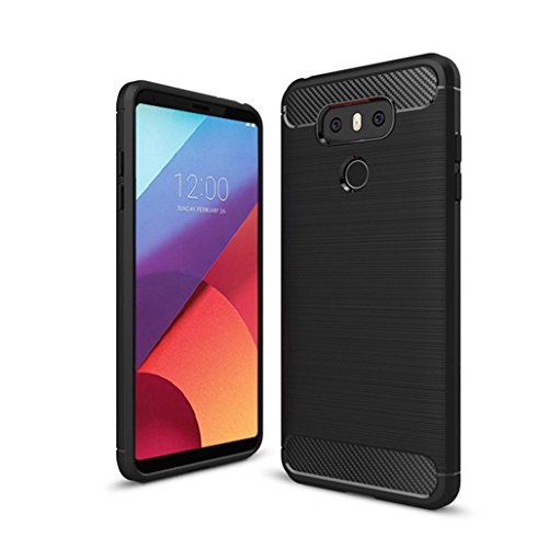 Manyip Funda LG G6,Funda Fibra de Carbono Anti-Rasguño y Resistente Huellas Dactilares Totalmente Protectora Caso de Cuero Cover Case Adecuado para el LG G6