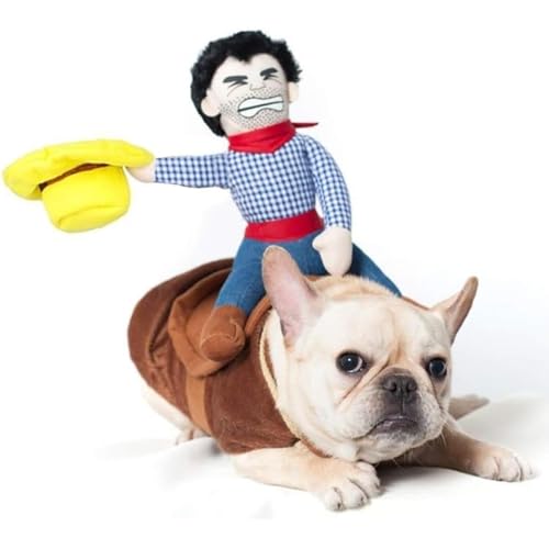Lustiges Kleidung,Halloween-KostüMe FüR Hunde,Haustiere KostüM,Lustige Party-KostüMe,Weihnachtsfeier Rollenspiele Verkleidungen (Cowboy)