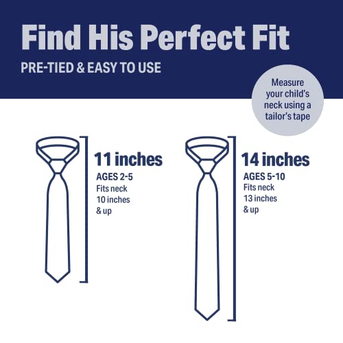 LUTHER PIKE SEATTLE Boys Tie - Adjustable Zipper Ties for Kids2
