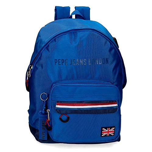 Pepe Jeans Overlap Adaptable Backpack  Mochila Escolar para Niños  Azul  549beat   1x1x1