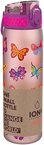 Ion8 Kids Slim Water Bottle, Butterfly, 600ml