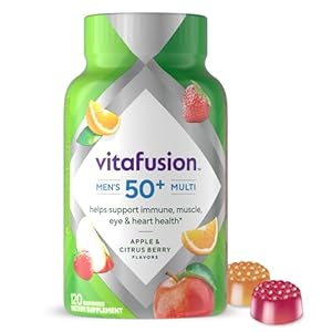 Vitafusion Men’s 50+ Daily Multivitamin, Gummy Vitamins, 120 Ct