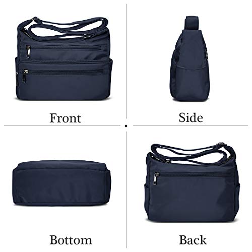 Image of VOLGANIK ROCK RFID Purses for Women Fabric Nylon Multi Pocket Crossbody Bag Ladies Travel Handbag