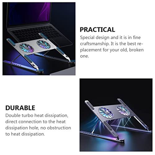 Soporte para Laptop con Ventilador y Luz LED TEHAUX miniatura 4