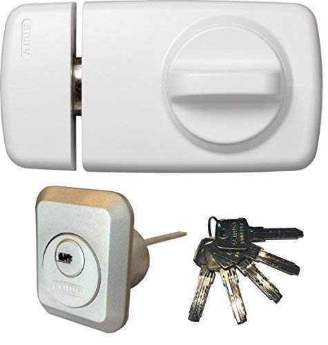 Preisvergleich Produktbild ABUS Tür-Zusatzschloss 7010 W weiß, EC550, Kastenschloss mit Drehknauf, mit 5 Schlüssel, Ausführung EK (Metallausführung)