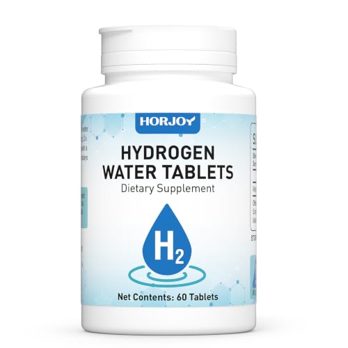 Horjoy Hydrogen Water Tablets Up to 12 PPM Molecular Hydrogen Under Tested Conditions 120 mg Magnesium per Tablet Unflavored 60 Count