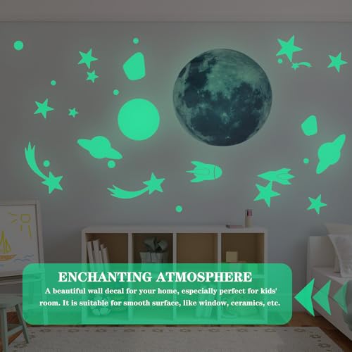 Set de vinilos decorativos luminosos para pared 20cm miniatura 4