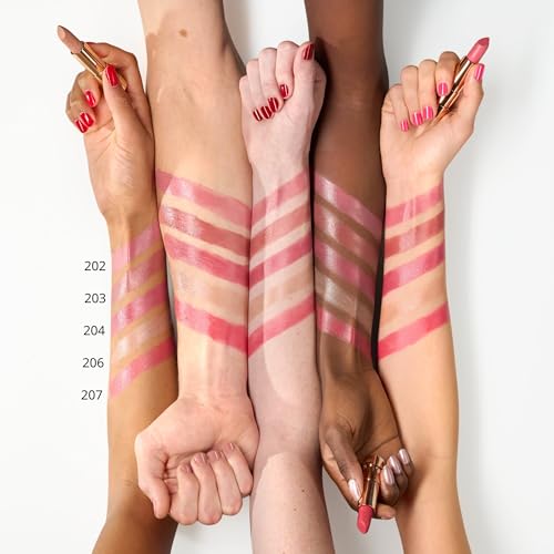 essence caring SHINE vegan collagen lipstick, Nr. 206, Nude, pflegend, glänzend, vegan, ohne Konservierungsstoffe, ohne Parabene, ohne Mikroplastikpartikel, 1er Pack (3.5g)