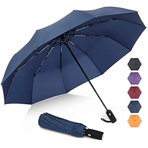 ZOMAKE Travel Umbrella Compact – 10 Ribs Portable Collapsible Umbrellas for Rain Windproof – Paraguas Automatic Small Folding Umbrella Lightweight Packable Umbrella for Women Men