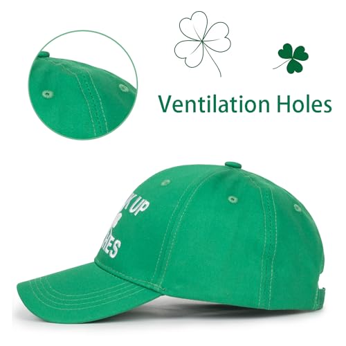 Image of Shamrock-Green Baseball-Cap for Men-Women - St Patrick's Outdoor Sun Hat Breathable Sports Golf Peaked Hat