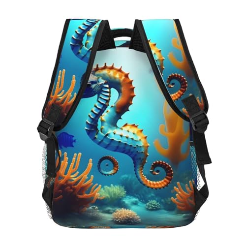 Sac à dos ordinateur avec protection 15,7 pouces et motif corail ergonomique