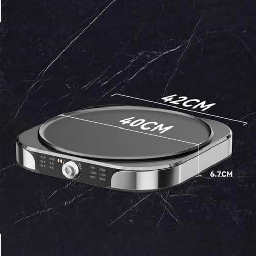 Crepera Eléctrica 40cm, Plancha Para Crepes Antiadherente 2200W | Temperatura ajustable 0-220 °C, soporte plegable, acero inoxidable, para Chapati Tortilla Pizza Home