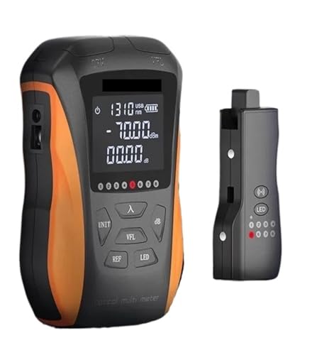 Tester Fibra Optica, Medidor de potencia óptica 6 en 1, localizador visual de fallos, comprobador de cables de red, comprobador de fibra óptica, 5 km, 15 km, 30 MW, VFL LED(6in1 15KM  70 to 10)