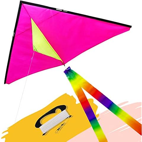 emma kites Pink Delta Kite for Beginner Kids Adults Cover