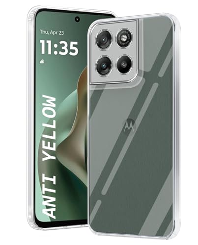 Image of DIZORO Compatible with Motorola G67 Power / G57 Power 5G Back Cover Case Clear,[ Anti Yellow ][Military Grade Protection] Hard PC Back Cover Transparent