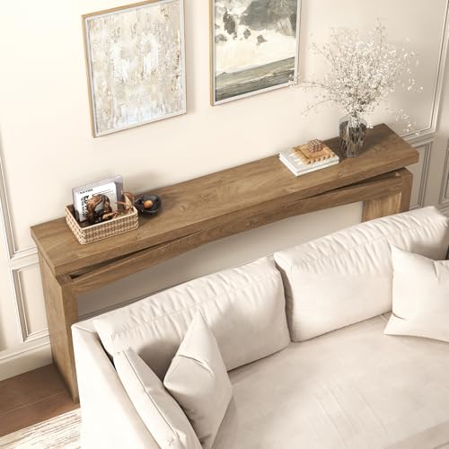 Epecoya Console Tables for Entryway 63-Inch, Natural Brown - Image 4