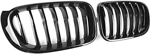 Beside_Auto 2014-2018 X3 F25 X4 F26 Calandre avant brillante Noir ABS Lame unique