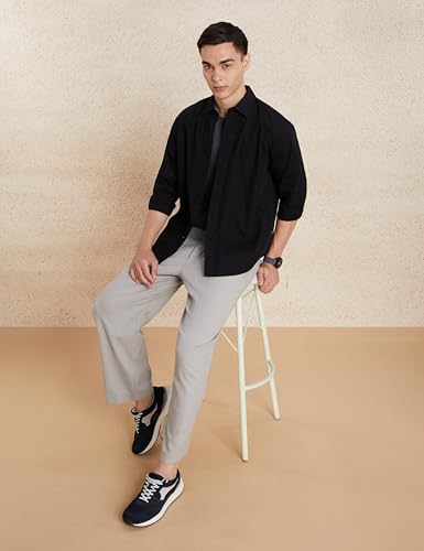 Image of Amazon Brand - Symbol Men's Solid Oversized Cotton Casual Shirt | Plain | Full Sleeve (Available in Plus Sizes)