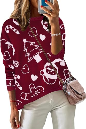 Image of Zeagoo Sweaters for Women Fall Outfits Trendy 2025 Long Sleeve Shirts Bussiness Casual Knit Pullover Sweater Tops
