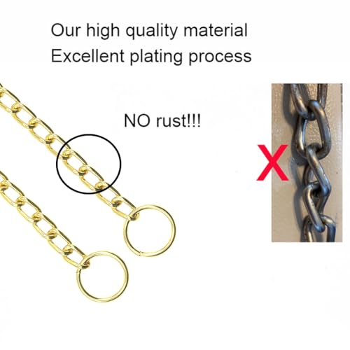 Image of Chain Choke Collars for Dogs, Metal Link Training Puppy Collar, Slip Dog Collars for XS Small Medium Large Dogs, Silver XSmall