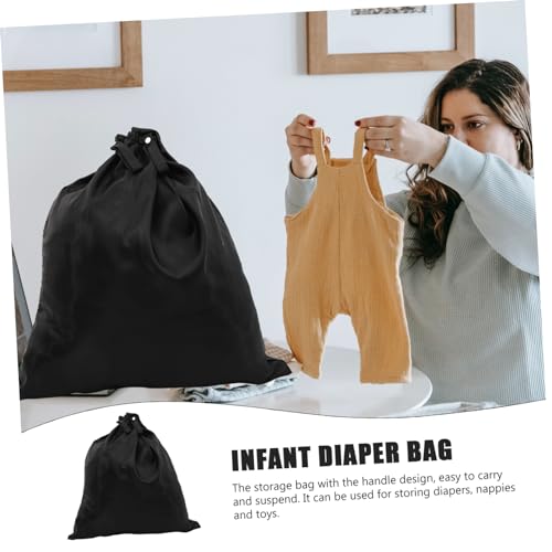 Bolsa organizadora para pañales SHOWERORO negra miniatura 7